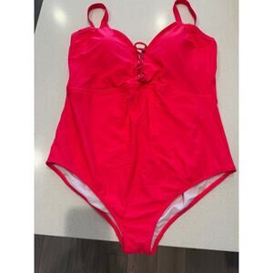 Torrid Wireless Lattic One-Piece in‎ Coral Size 3